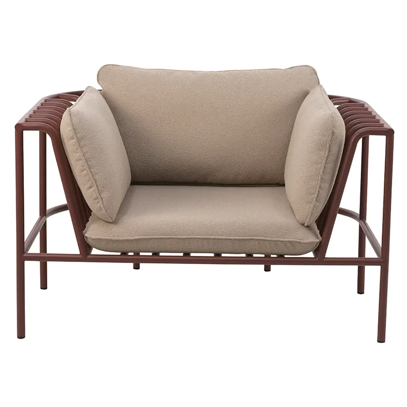 Collier armchair  Zin red / Teddy beige