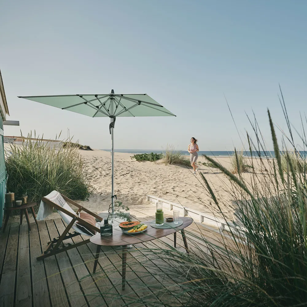 Fortino Riviera 200x200 cm parasol alu Cat.5 802 Sienna