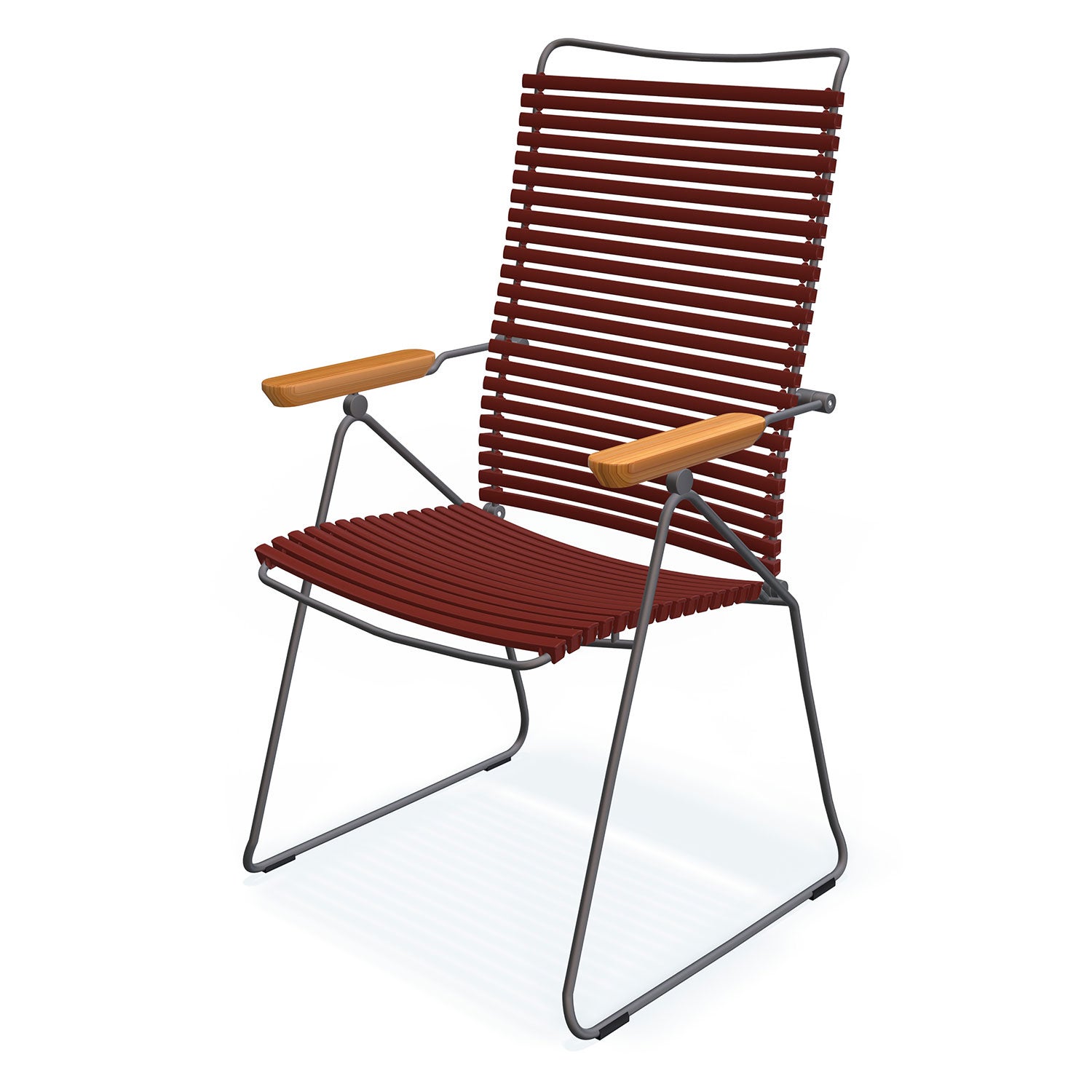 Click Recliner chair paprika/grey bamboo