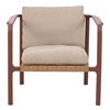 Motty armchair Zin Red / Teddy Beige