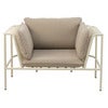 Collier armchair  Pearl white / Teddy beige