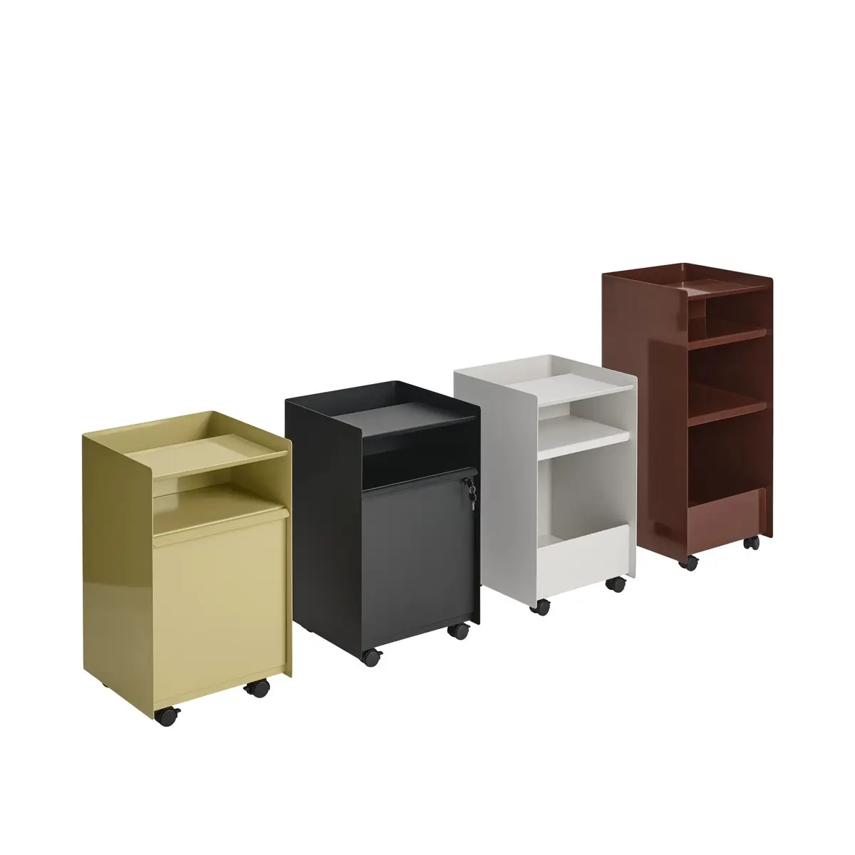 Folded Trolley H 61,5 cm Drawer - Black 