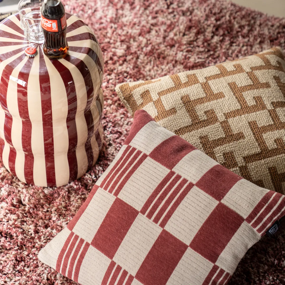 Pillow Twist 45x45 cm - burgundy 45x45 cm
