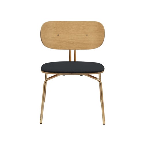 Curious Lounge Chair Oak/Brass Shadow