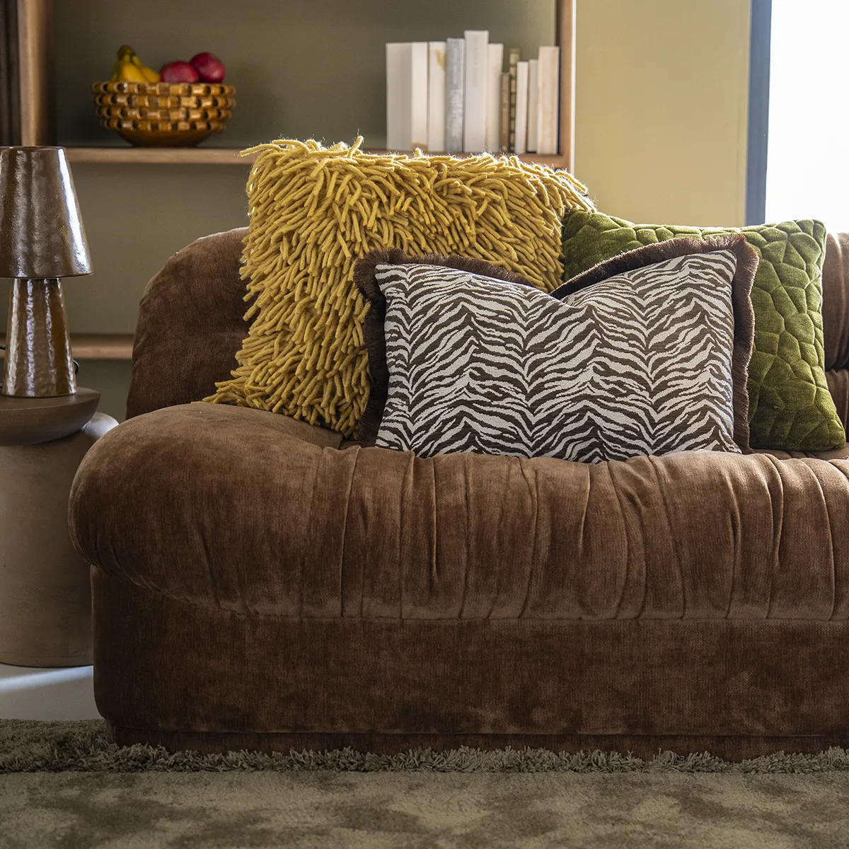 Decorative Cushion Stitch Green 45x45 cm