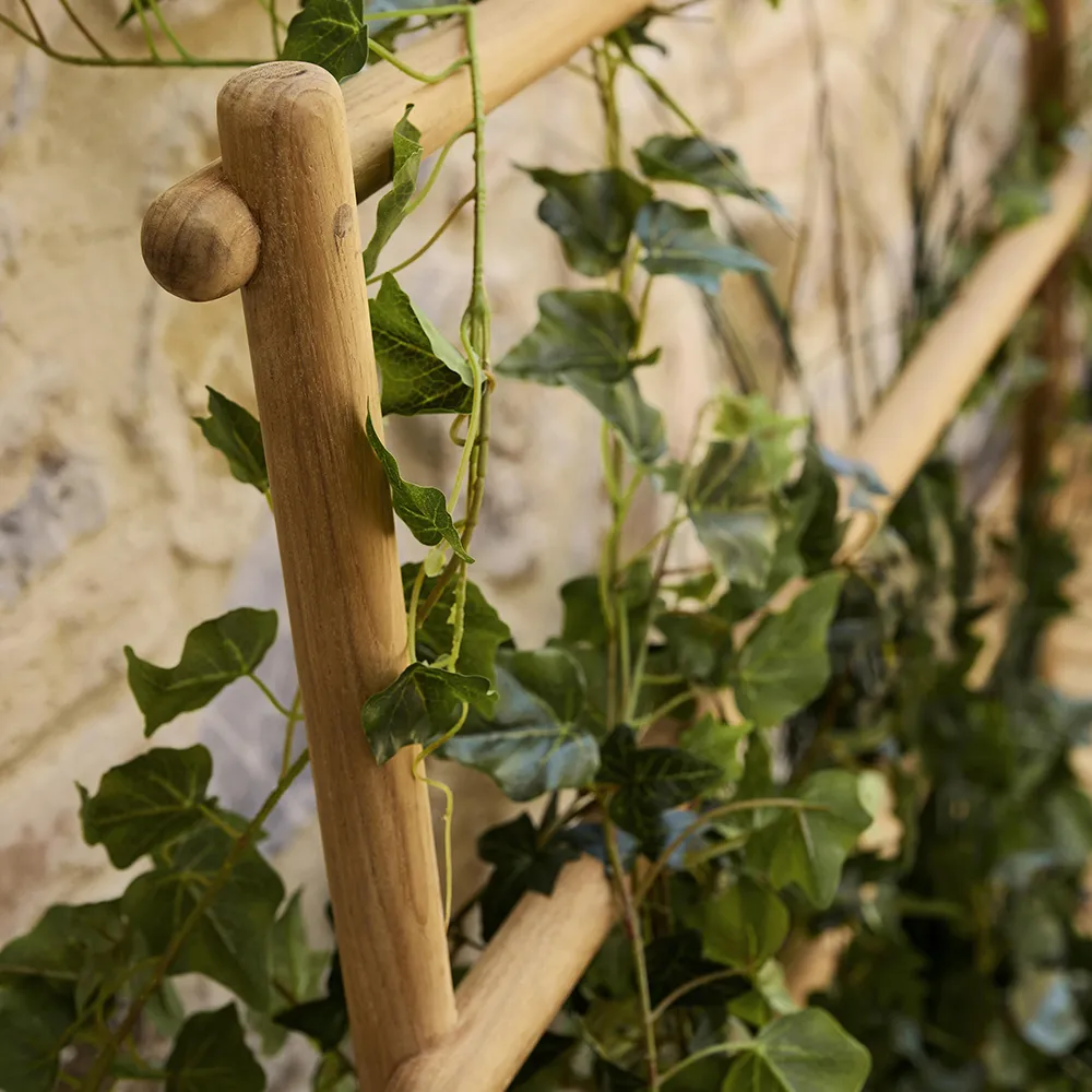 Sticks planter 103x58 cm with rack Teak/sand