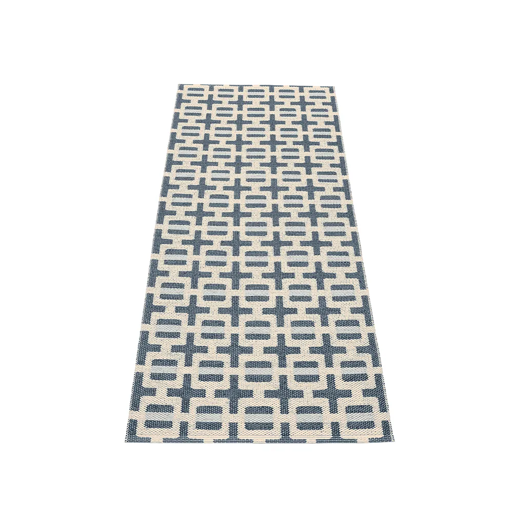 Tom rug Ocean Blue/Cream/Blue Fog 70 x 180 cm