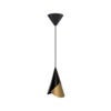 Cornet Lampshade Black/Brass