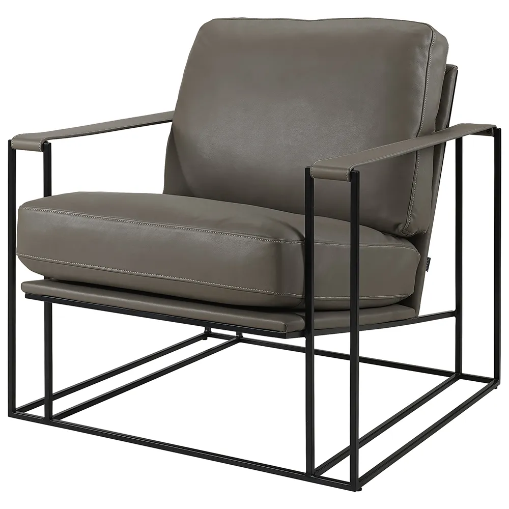  BELLAGIO leather armchair-Soft Taupe