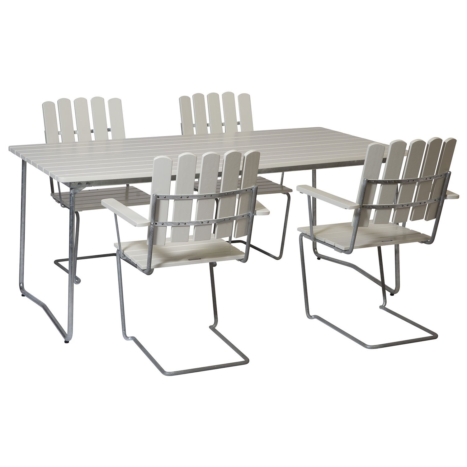 Dining group B31 170 cm & A2 White lacquered Oak