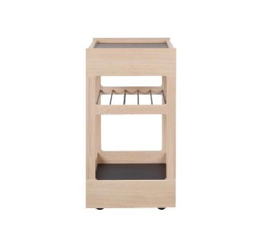 Sm135 Serving trolley Oak Lacquer White Oil 64X40X74cm