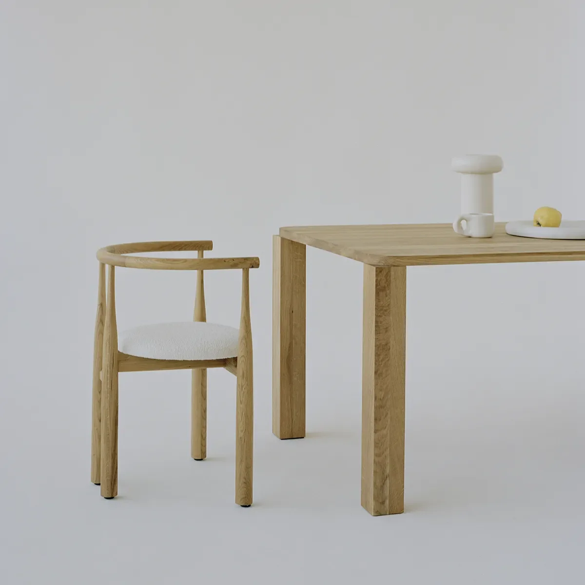 Dining Chair Bukowski Oak Nevotex Barnum Lana with armrest