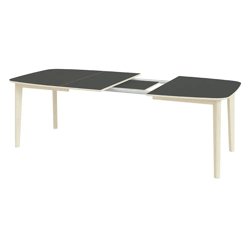 Sm118 Table Oak White Oil/Black Nano Laminate