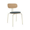 Curious Dining Chair Oak/Brass Quantum Blue