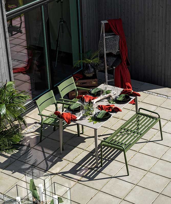 Nimes dining table 78x140 cm khaki