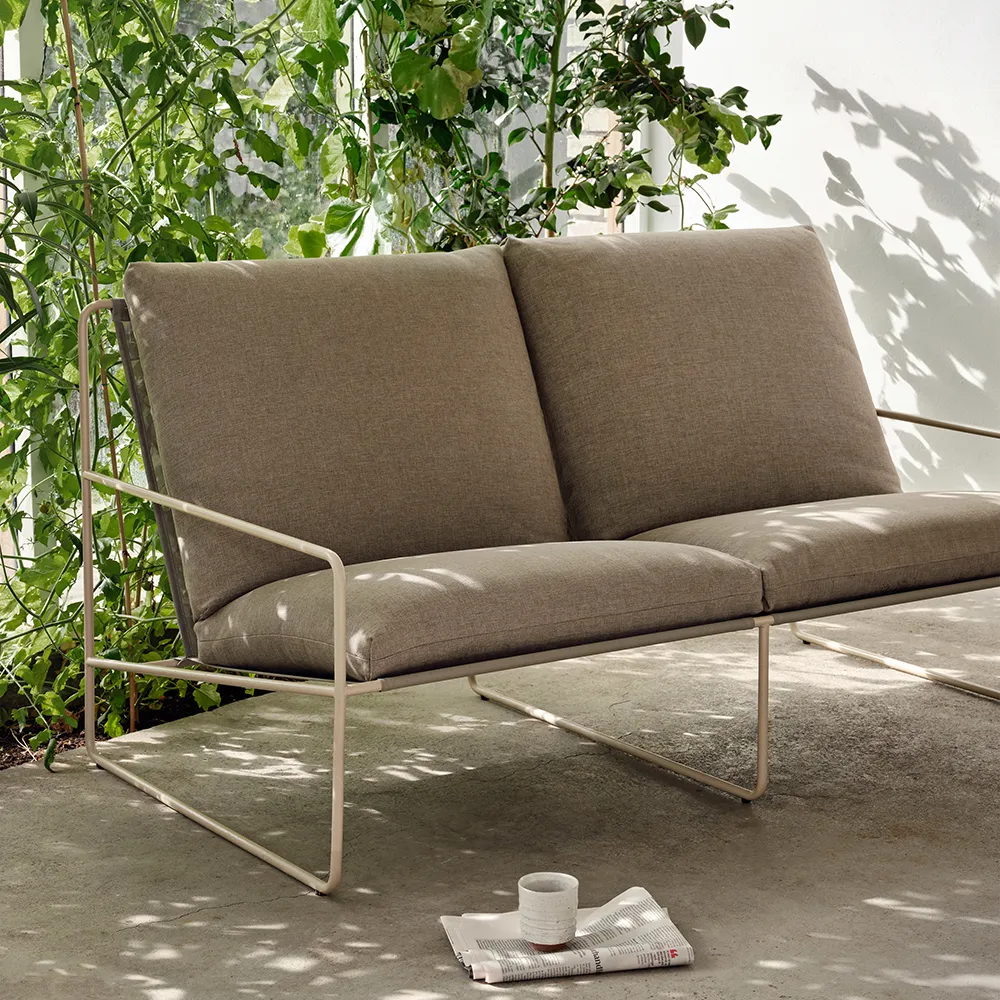 Desert 2-seater sofa Black/Dark Sand