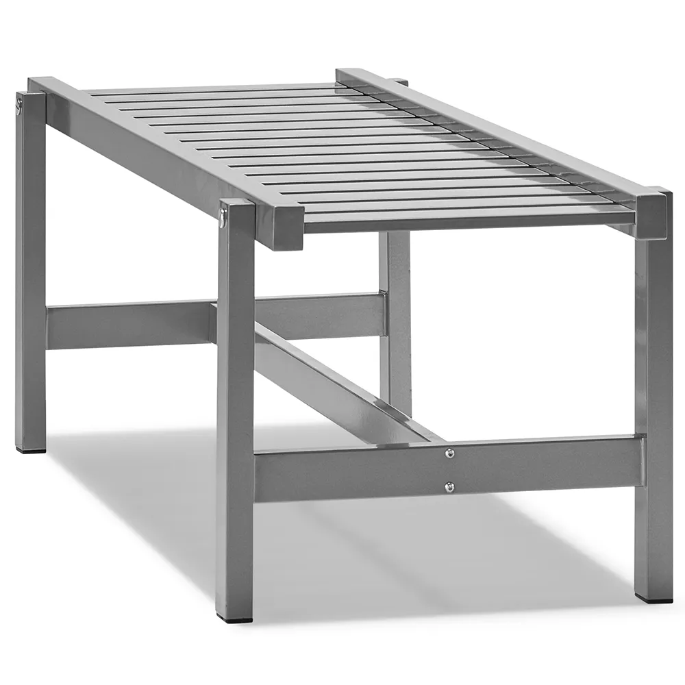 Bench 135Cm Grey Aluminium