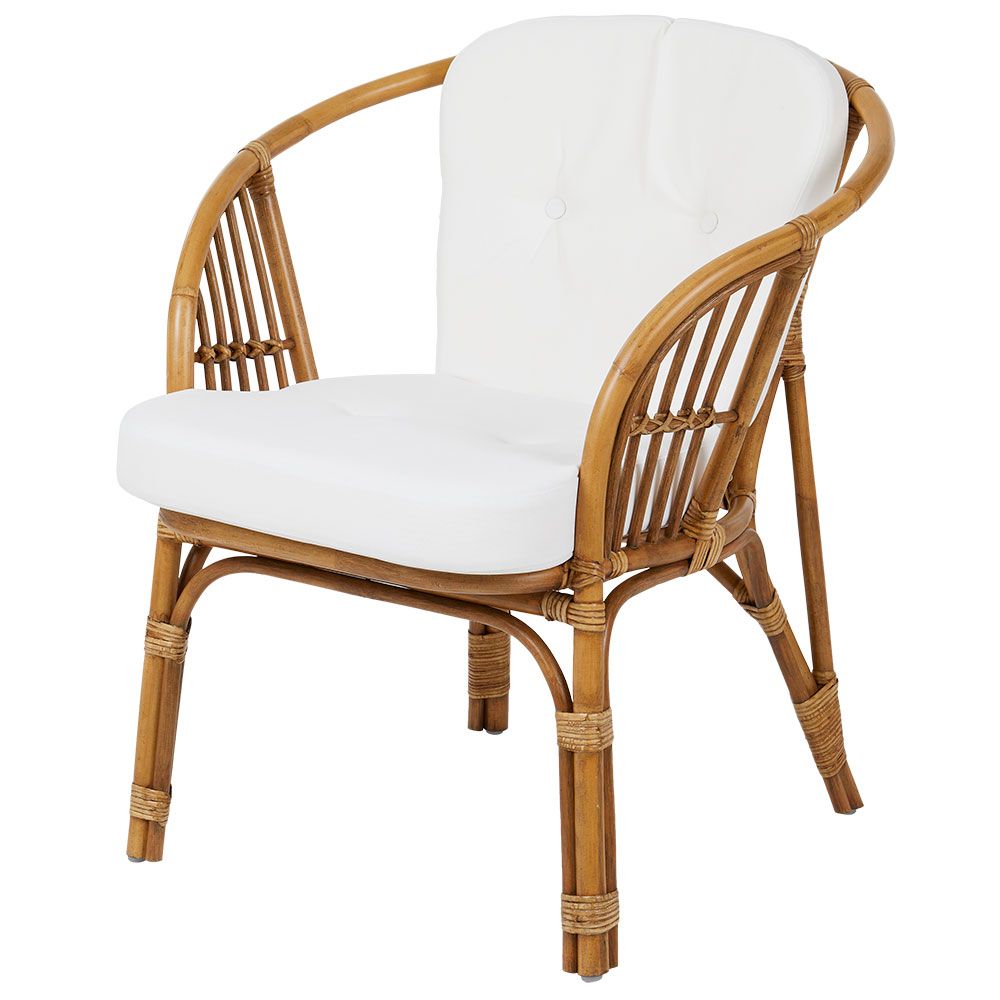 Astrakan rattan armchair natural/white