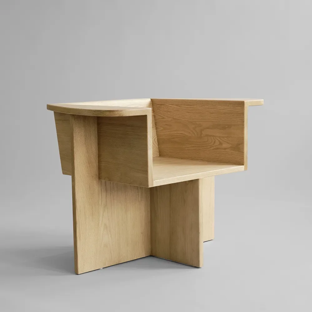  Brutus Lounge Chair - Natural Oak