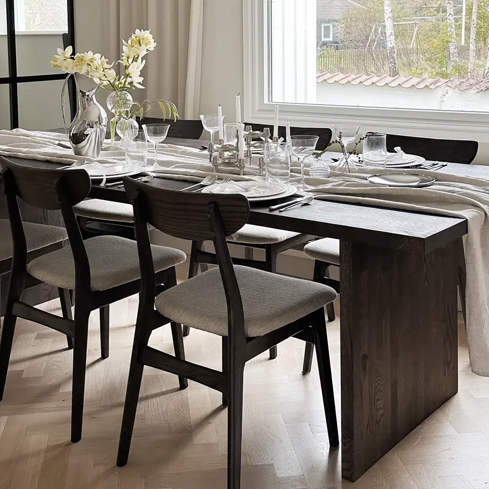 Rodham chair brown oak/beige