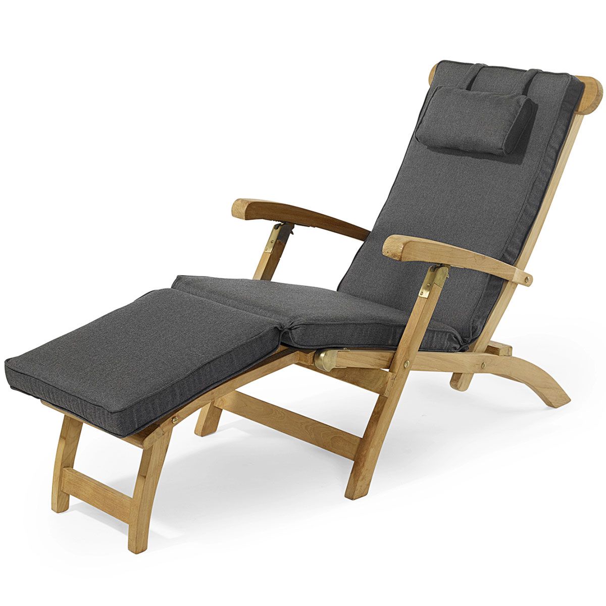 cushion Deck Chair Heather Beige Sunbrella