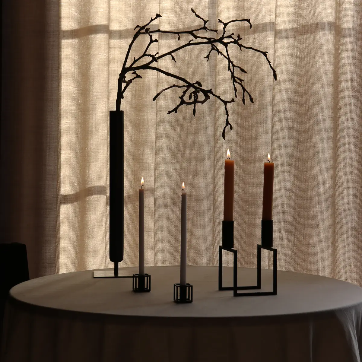 Kubus Candleholder Line - Black