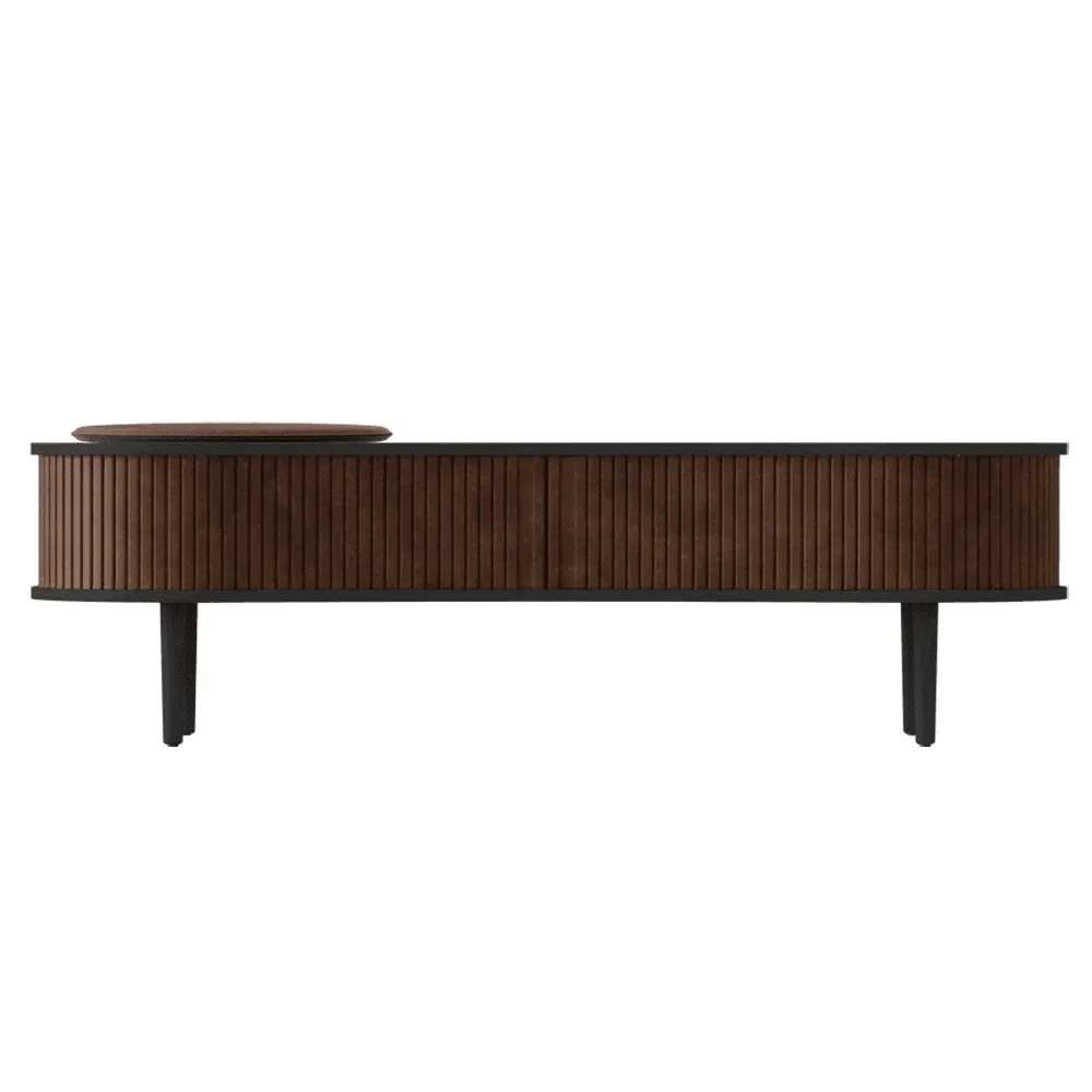 Audacious  TV stand Black Oak/Hazelnut