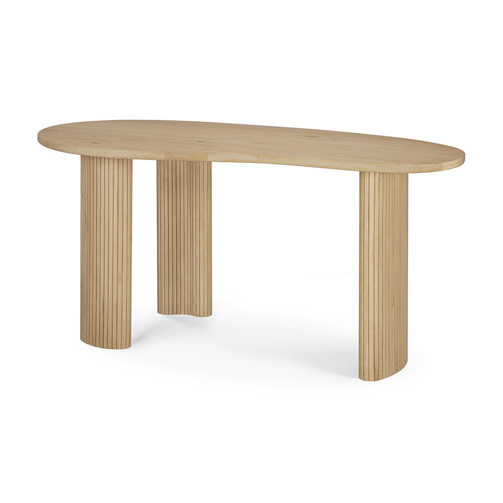 Boomerang Desk Lacquered Oak 160x83 cm