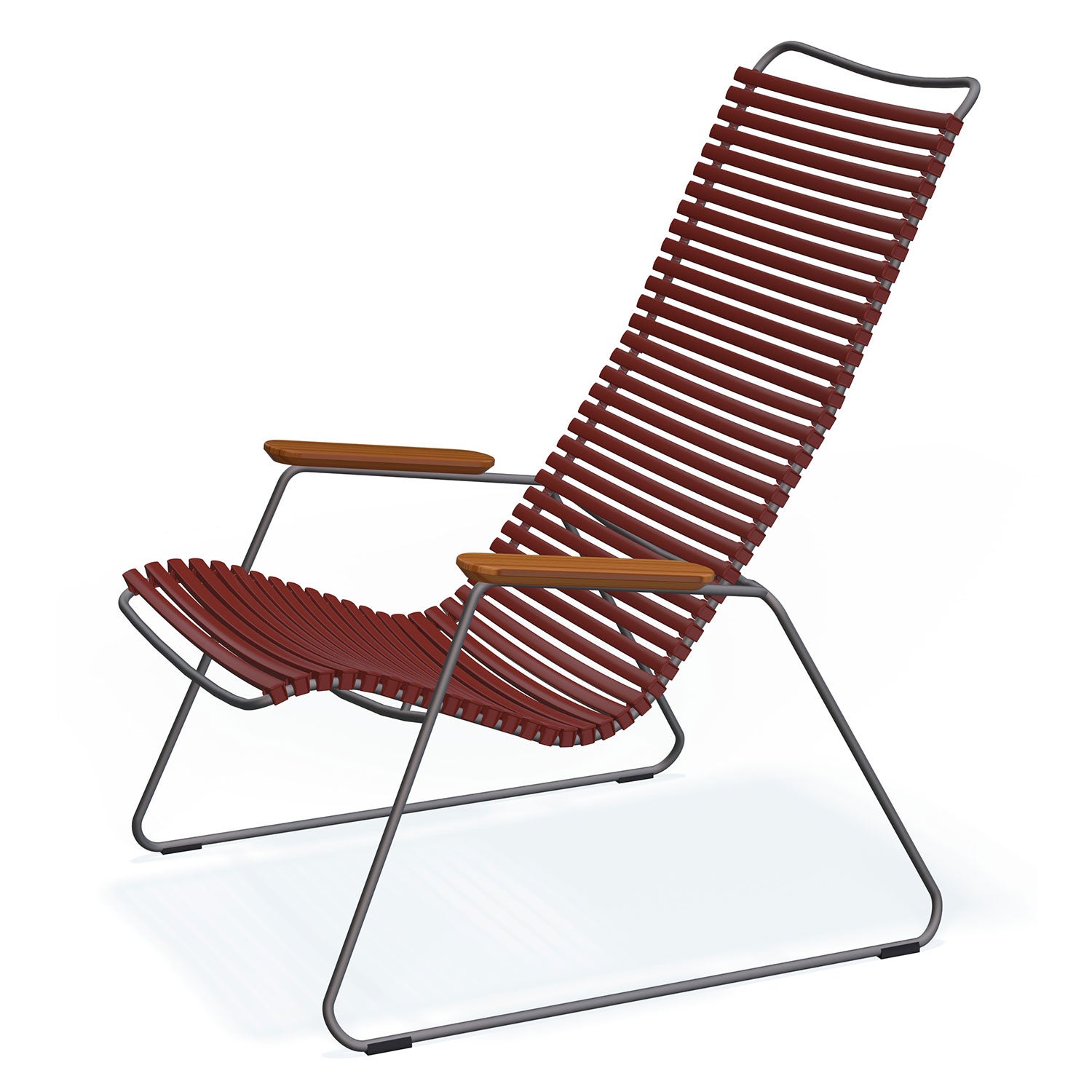 Click lounge chair paprika/grey bamboo