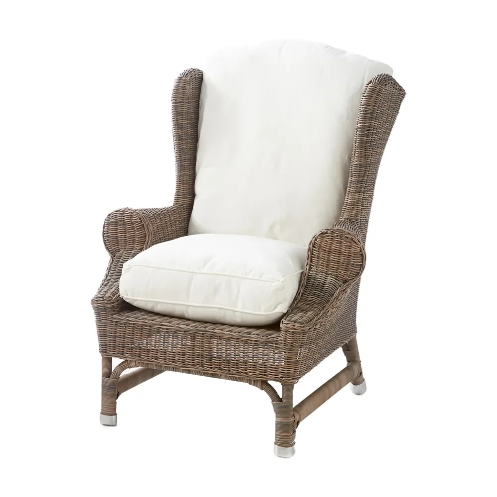 Nicolas wingback armchair artificial rattan