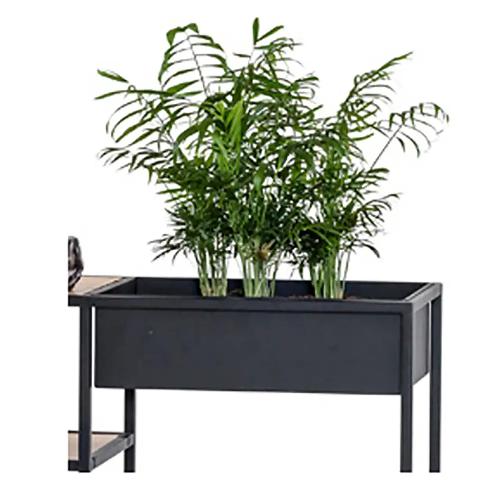 Steel Box 49 cm high black metal