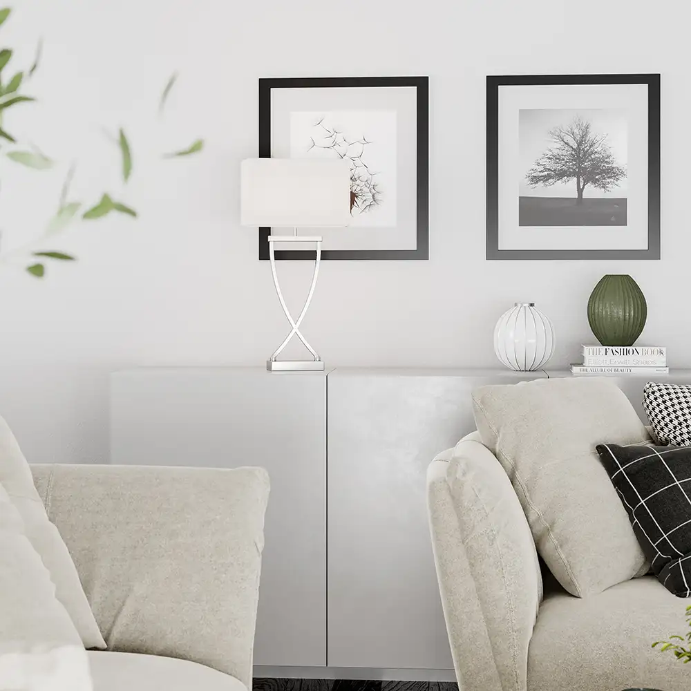 Omega Table Lamp 69 cm Chrome