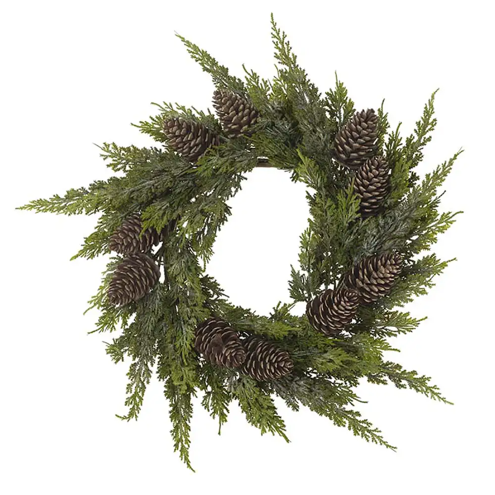 Cypress wreath with cones 50 cm