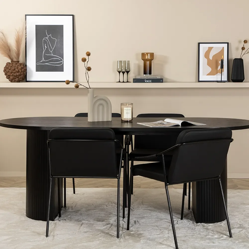 Bianca Dining Table 90x200 cm Black