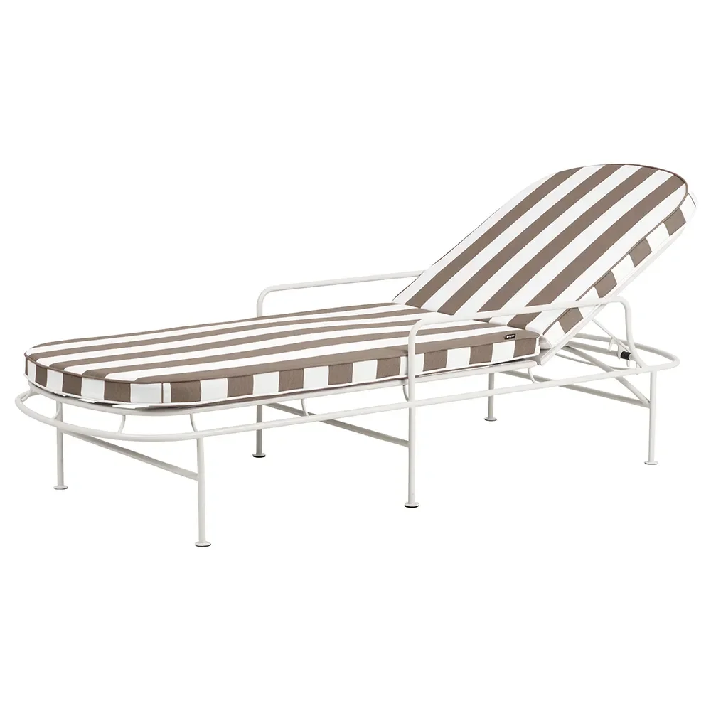 Arts sun lounger Soft White / Beige Stripes