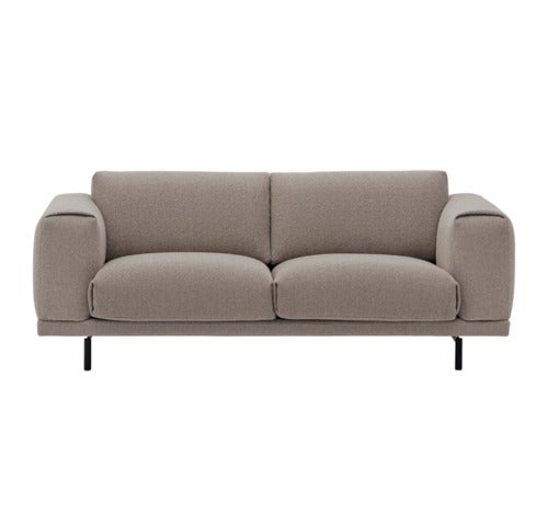 Rest Sofa 2-seater- Metal base/Hearth6/Black