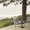 Linear Steel Coffee Table Ø42 cm Burnt Orange 