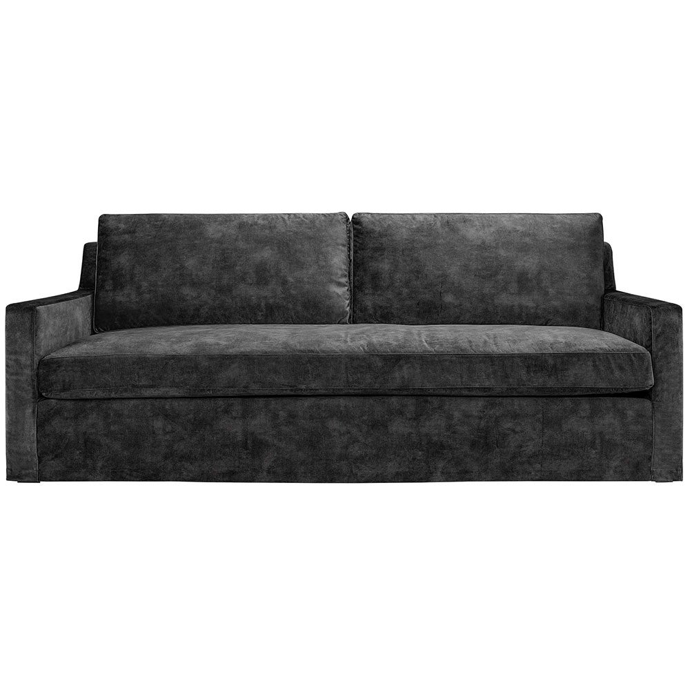 Guilford 3-Seater Sofa Velvet Dark Grey