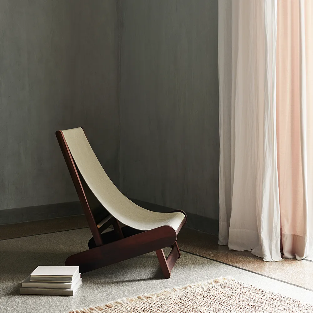 Hemi Lounge Chair - Dark Stained/Natural