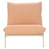 Blixt armchair  Pearl white / Teddy orange