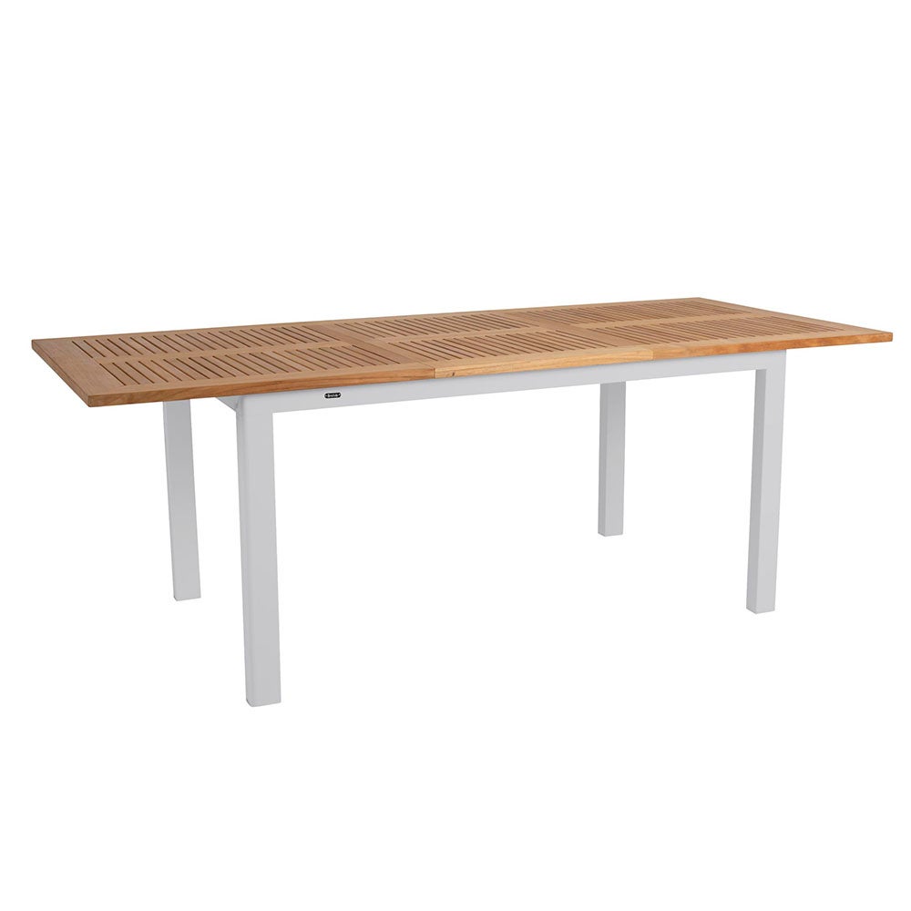 Lyon Dining table 95x152-210cm - Light Grey/Teak