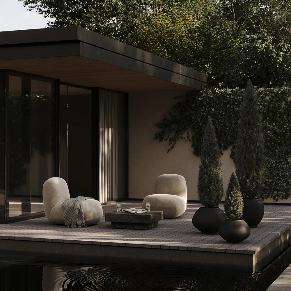 Sunao pot Fat Hexa - Black