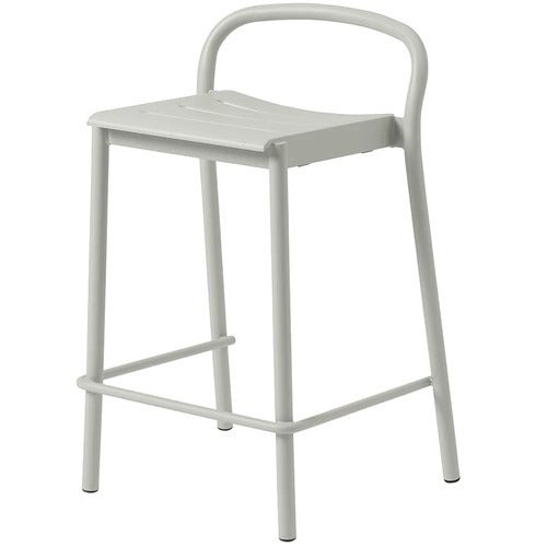 Linear Steel Counter Stool Grey 