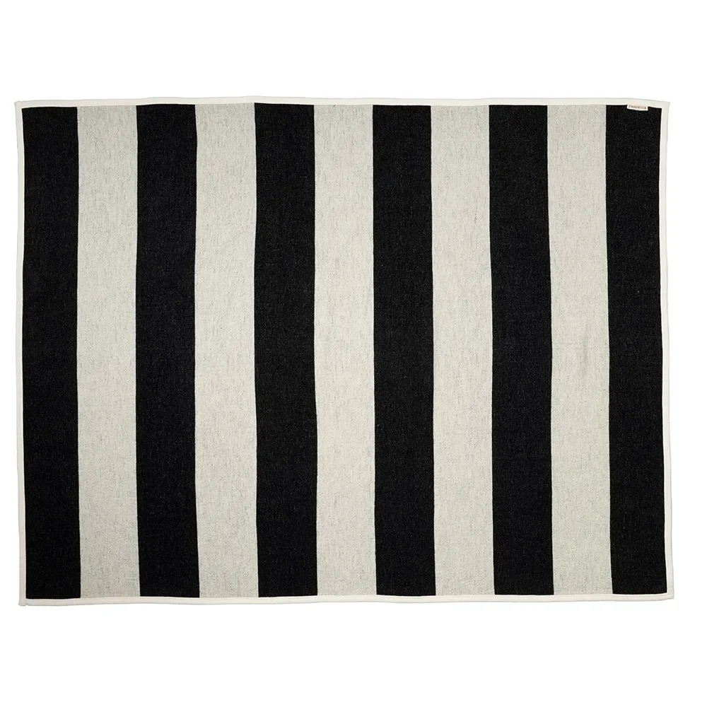 Bob pläd Black/ Vanilla 140 x 180 cm