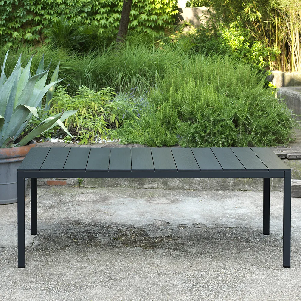 Rio Alu Dining Table 210/280x100 cm Anthracite