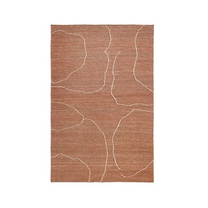 Handwoven Rug in Jute Gesso Terracotta 200x300 cm