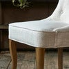 George dining chair rich tweed antique white