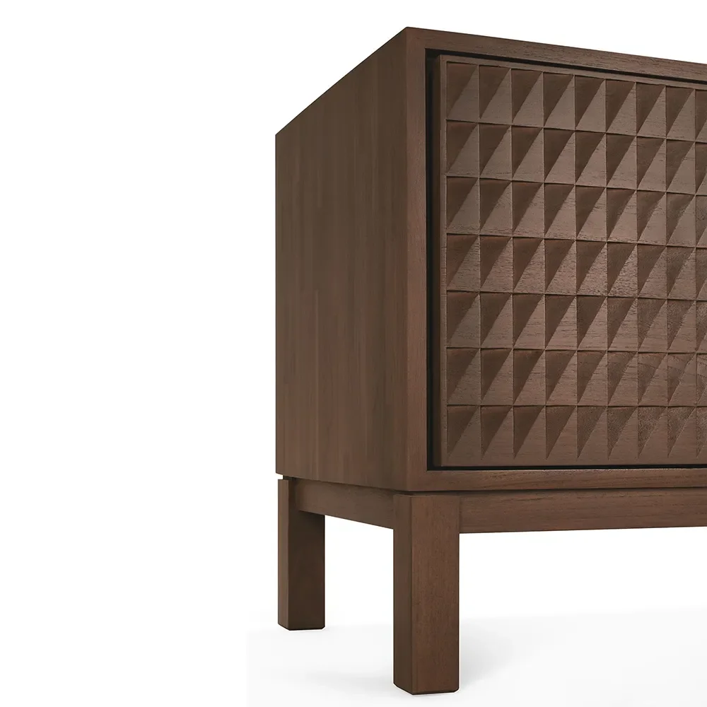 TV Cabinet in Teak Sono Light Brown L160 cm