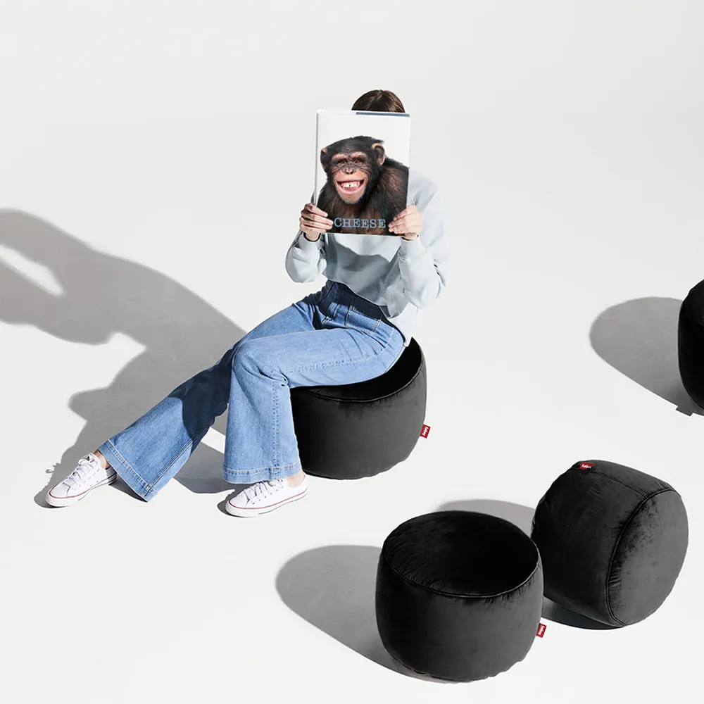 Point velvet recycled velvet black