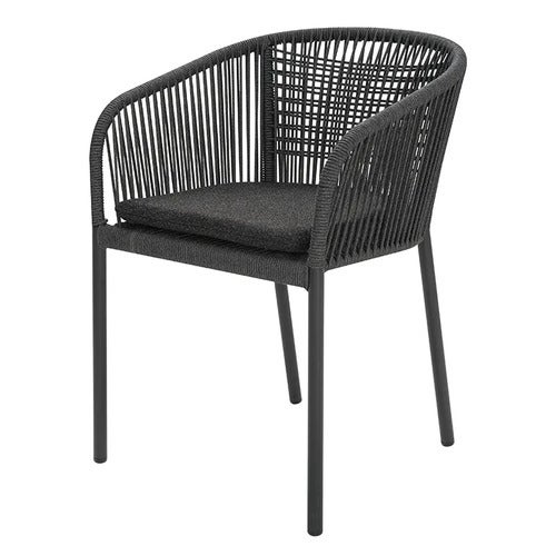 Delta chair    Black / Slate rope / Teddy Black